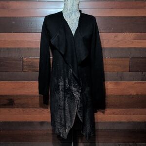 Material Girl Black Metallic Knit Cardigan